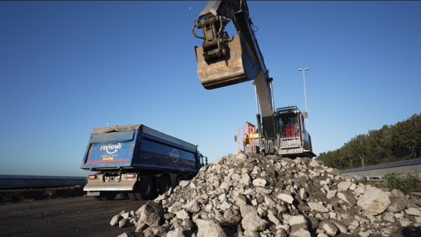 Betonrecycling bij duurzame verbreding A9 